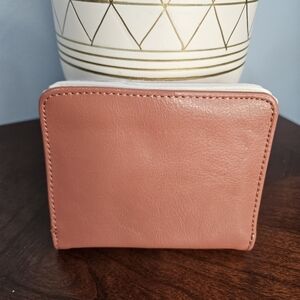 Pink Vegan Leather Wallet